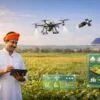 Indian farmer using digital tools under Digital Agriculture Mission