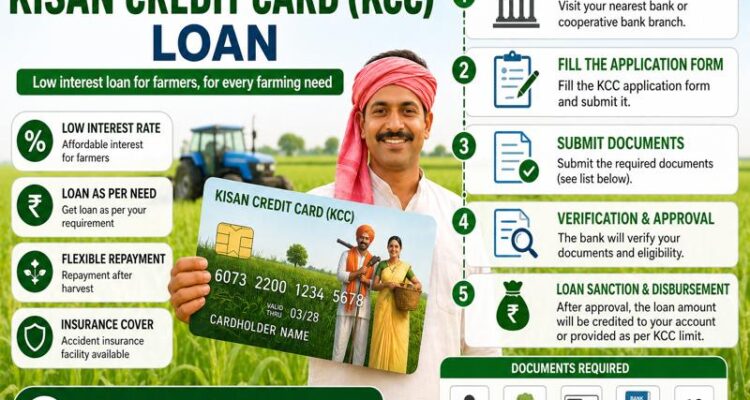 Farmer applying for Kisan Credit Card loan step-by-step guide