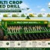 Seed drill machine used for wheat sowing in Indian farming