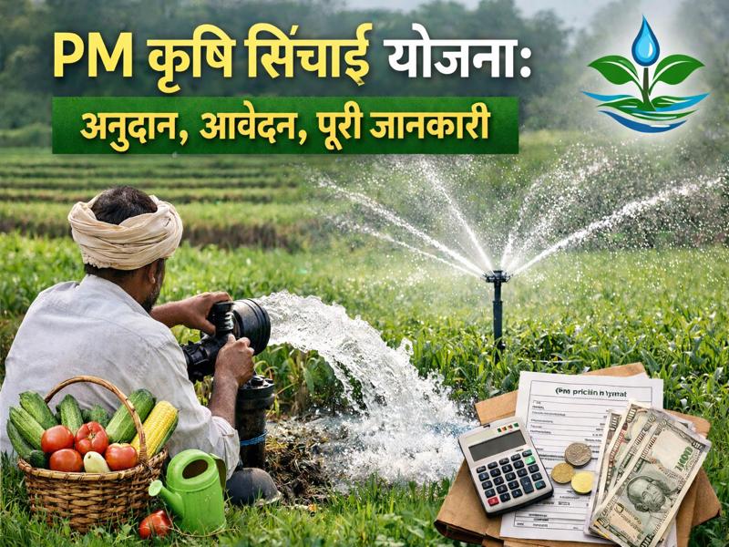 PM Krishi Sinchai Yojana apply kaise kare aur subsidy details