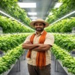 vertical kheti setup indoor farming plants stacked layers system