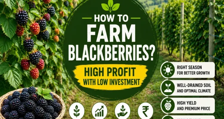 Blackberry farming in India with low cost and high profit