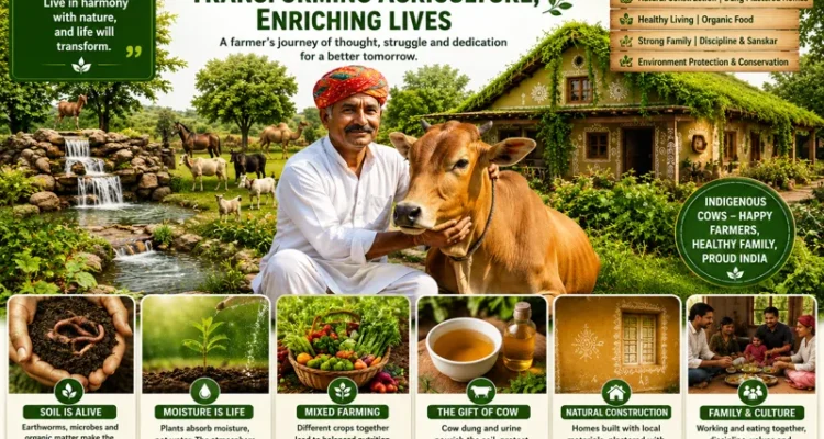 Indian farmer success story with desi cow and natural farming