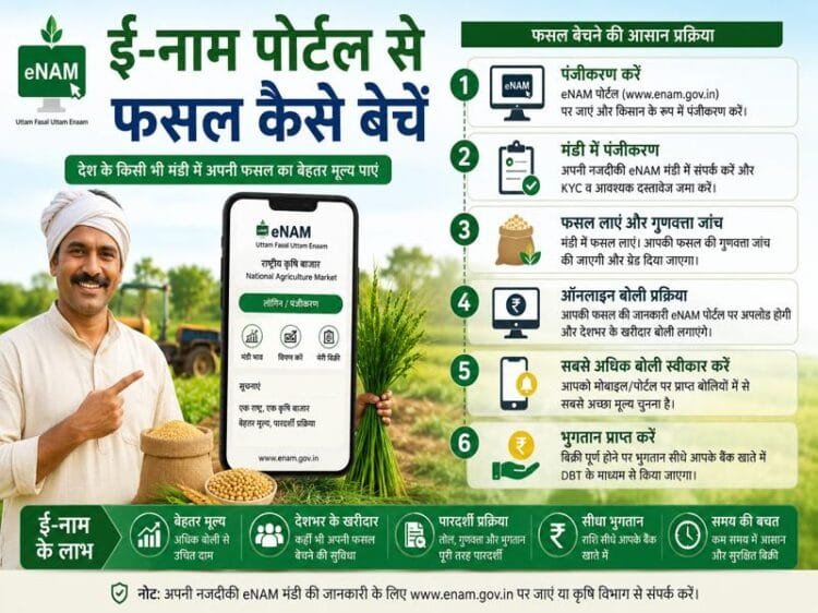 E-NAM Portal par online fasal bechne ki poori guide