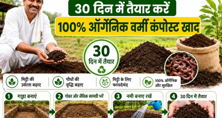 30 din me gobar se organic vermicompost khad banane ki vidhi