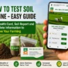 Farmer checking farm soil test report online in India