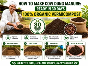 How to make organic vermicompost from cow dung in 30 days guide