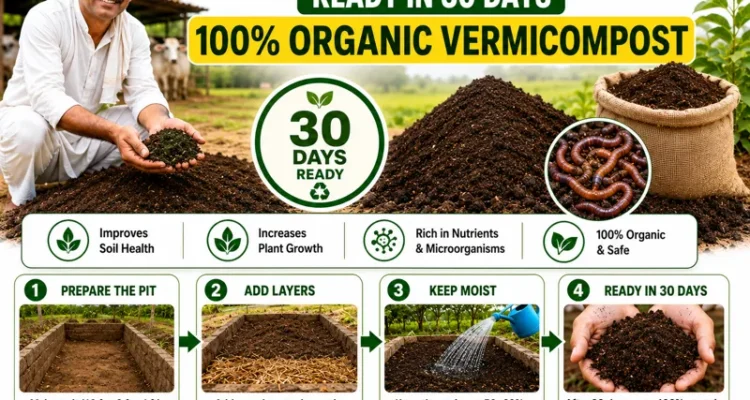 How to make organic vermicompost from cow dung in 30 days guide
