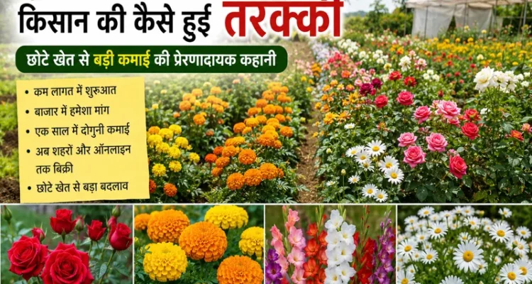 Chhote khet me phool ki kheti se safal aur ameer bana kisan