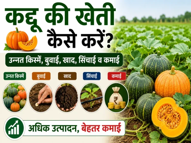 Kaddu Ki Kheti Kaise Karen - Unnat Kisme, Buwai, Khad Aur Sinchai