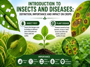 Pests and diseases in crops with examples and impact on crop production