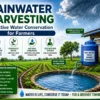 Rainwater harvesting for farmers to improve irrigation and conserve water
