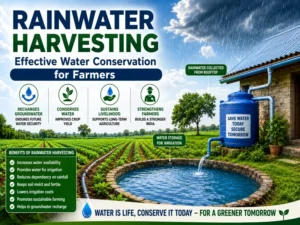 Rainwater harvesting for farmers to improve irrigation and conserve water