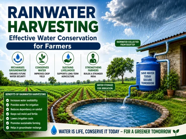 Rainwater harvesting for farmers to improve irrigation and conserve water