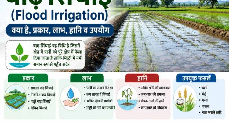 Baadh Sinchai (Flood Irrigation) Method in Agriculture Field