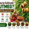 Nutmeg Farming guide showing healthy nutmeg trees and cultivation practices