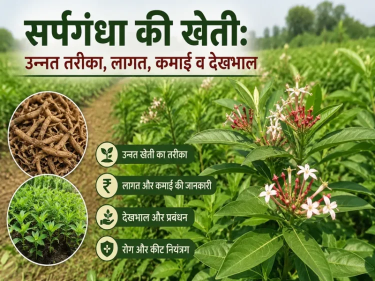 Sarpagandha ki kheti ka khet aur paudhe ki poori jankari