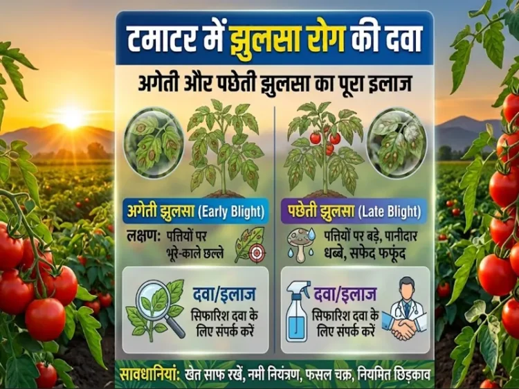 Tamatar me jhulsa rog ki dawa aur early late blight ka ilaj