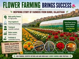 Flower farming se success ki or badhte Bundi ke kisan