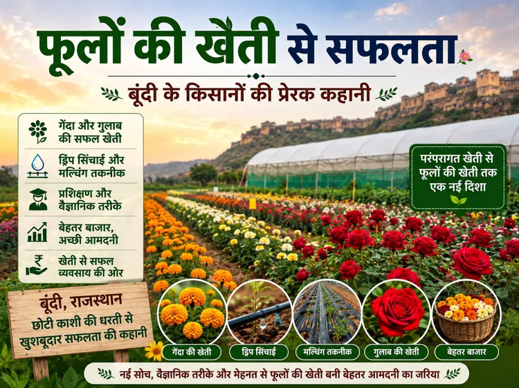 Phoolon ki kheti se safalta ki or badhte Bundi ke kisan