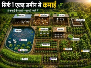 Sirf 1 acre jameen se kamai ke 15 raaste aur integrated farming plan