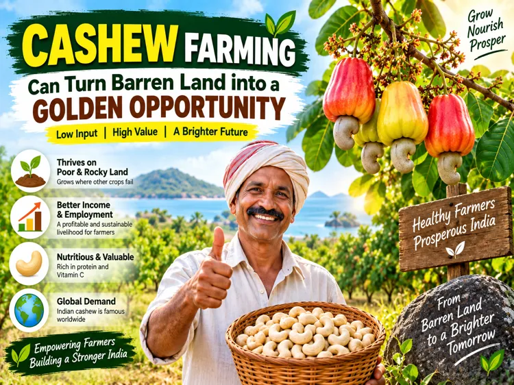 Cashew farming on poor-quality land for profitable cultivation
